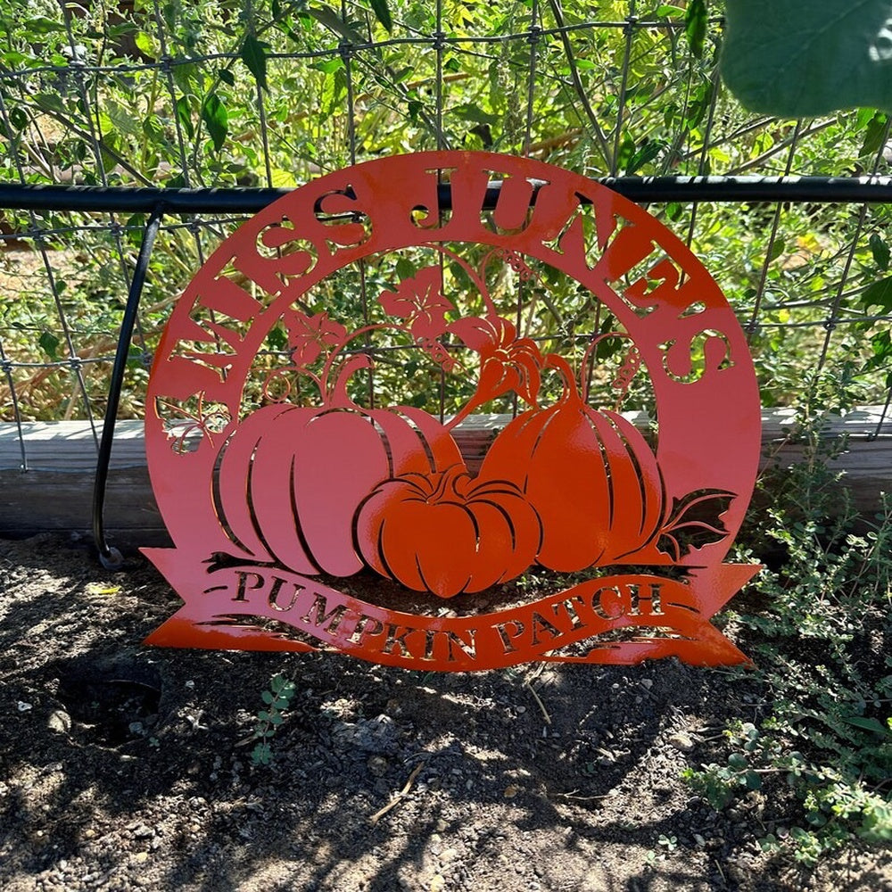 Farm Metal Sign, Pumpkin Patch Fall Garden Custom Metal Signs