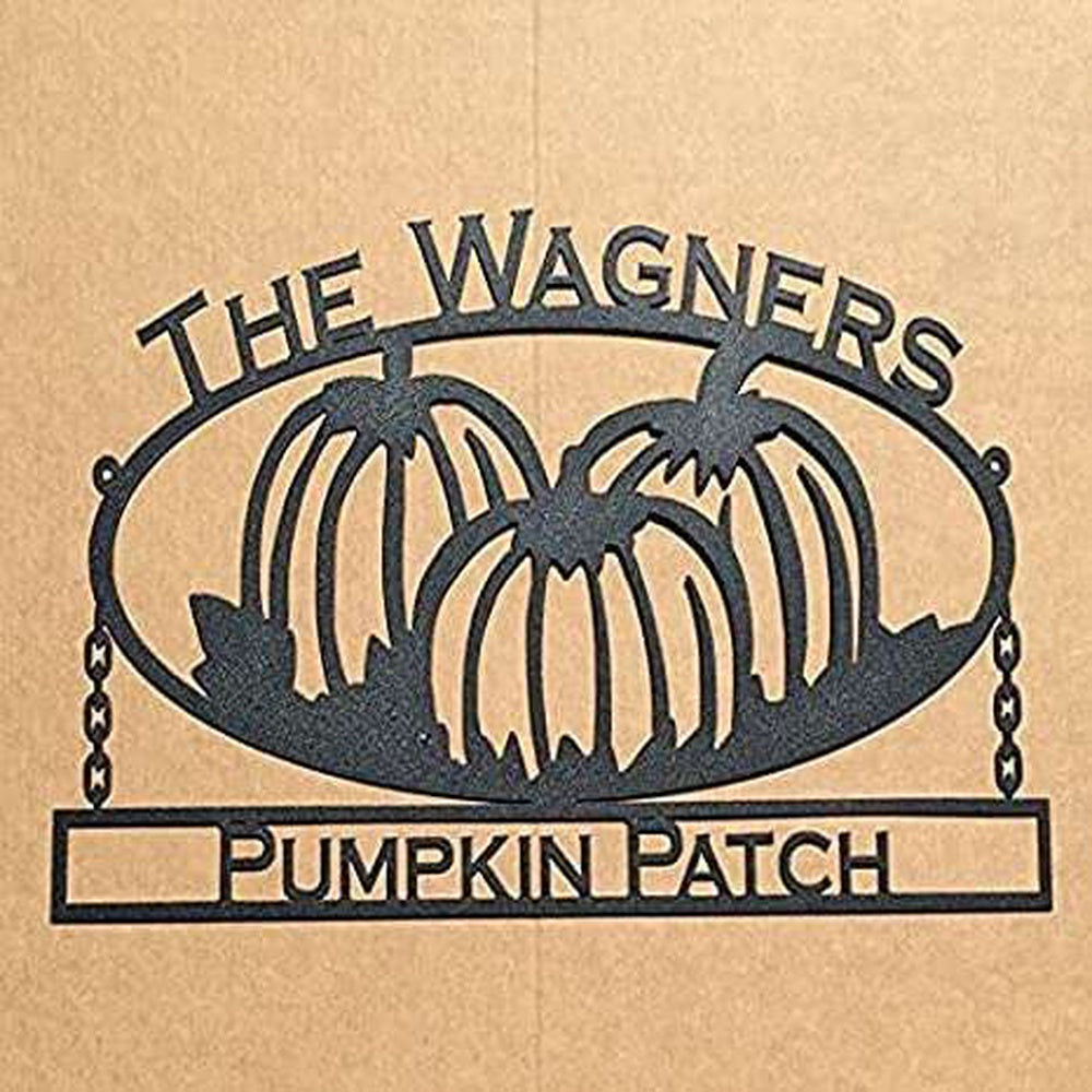 Farm Metal Sign, Pumpkin Patch Farmer Wall Art Personalized Metal Sign