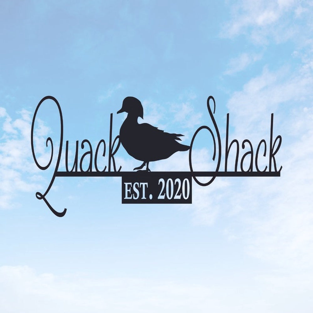 Farm Metal Sign, Quack Shack Farm Sign Duck House Barn Custom Metal Signs