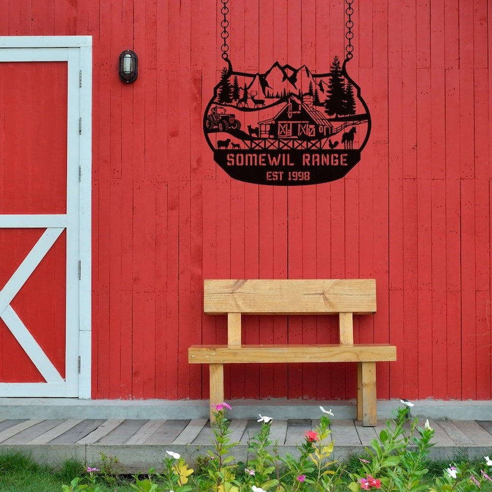 Farm Metal Sign, Ranch Farmhouse Unique Family Custom Metal Signs