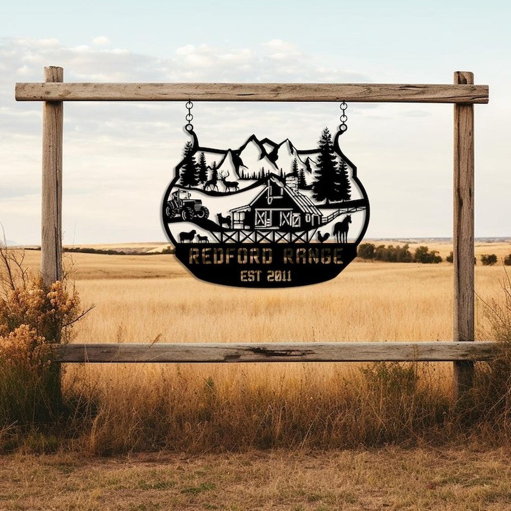 Farm Metal Sign, Ranch Farmhouse Unique Family Custom Metal Signs