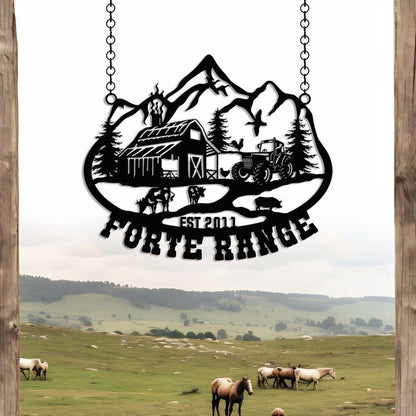 Farm Metal Sign, Ranch Hanging Custom Name and Year Custom Metal Signs