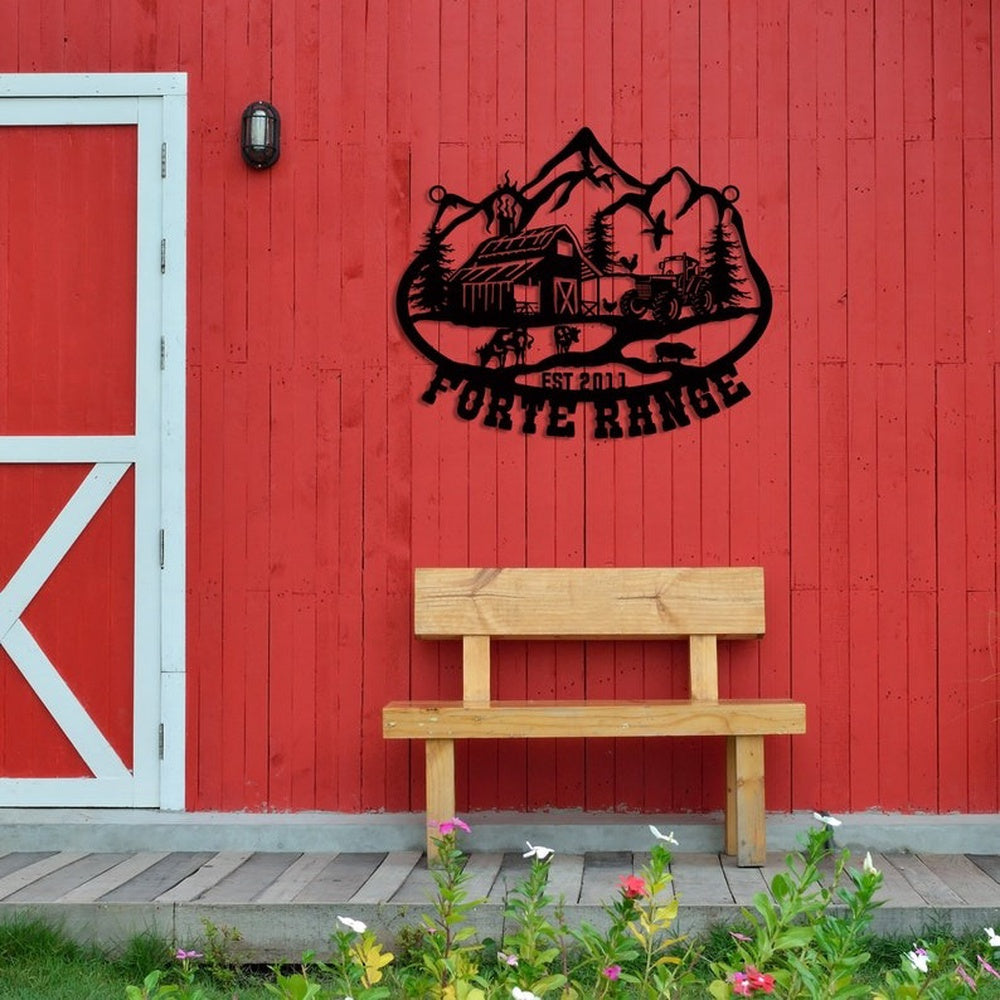 Farm Metal Sign, Ranch Hanging Custom Name and Year Custom Metal Signs