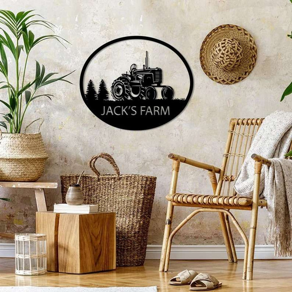 Farm Metal Sign, Tractor Sign Metal Farm Sign Farmhouse Custom Metal Sign