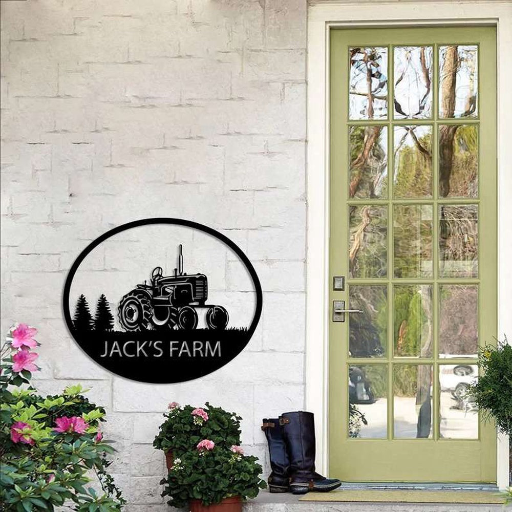 Farm Metal Sign, Tractor Sign Metal Farm Sign Farmhouse Custom Metal Sign
