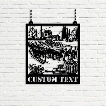 Farm Metal Sign, Vineyard and Winery Grape Farm Grape Garden V1 Custom Metal Signs