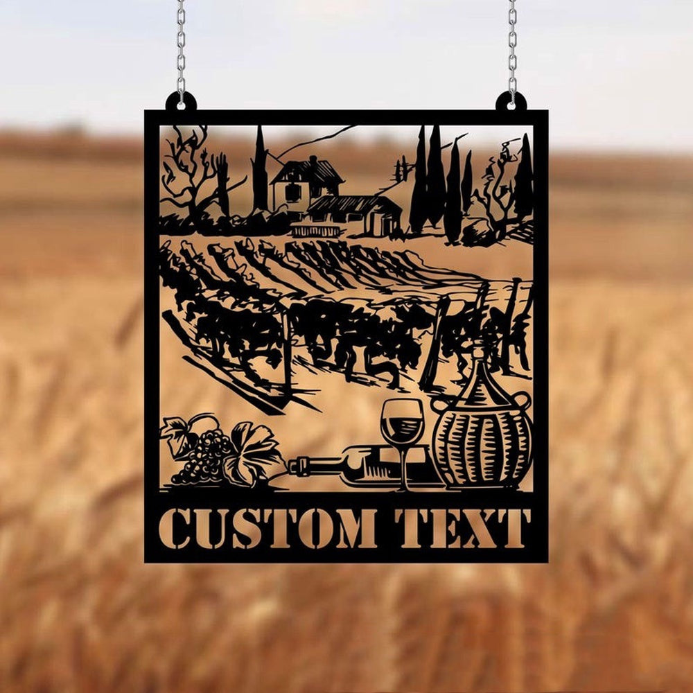 Farm Metal Sign, Vineyard and Winery Grape Farm Grape Garden V1 Custom Metal Signs