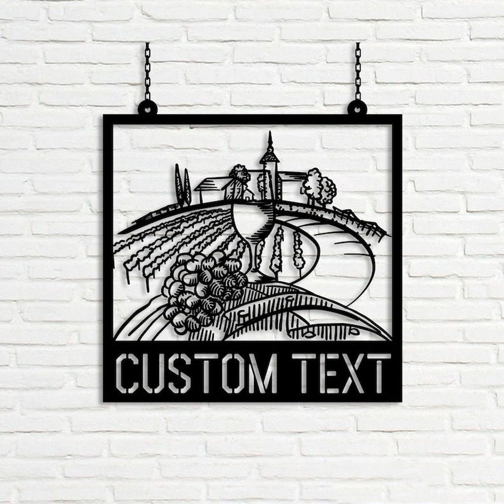 Farm Metal Sign, Vineyard and Winery Grape Farm Grape Garden V2 Custom Metal Signs