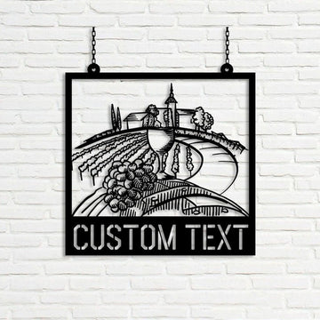 Farm Metal Sign, Vineyard and Winery Grape Farm Grape Garden V2 Custom Metal Signs