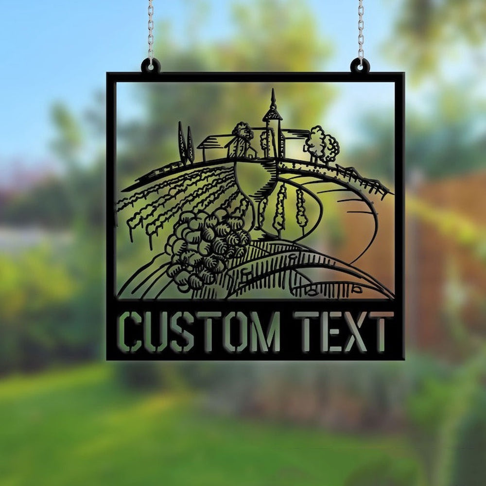 Farm Metal Sign, Vineyard and Winery Grape Farm Grape Garden V2 Custom Metal Signs