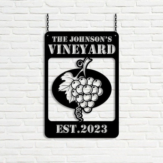 Farm Metal Sign, Vineyard and Winery Grape Farm Grape Garden V3 Custom Metal Signs