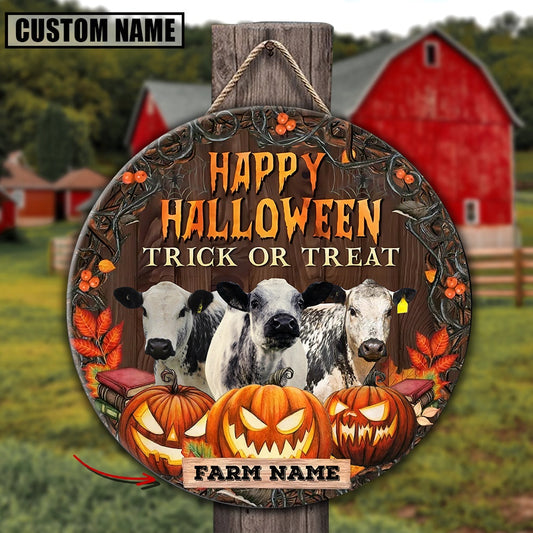 Farm Name Speakle Park Happy Halloween Wooden Sign, Farm Wood Sign, Farm House Wood Signs
