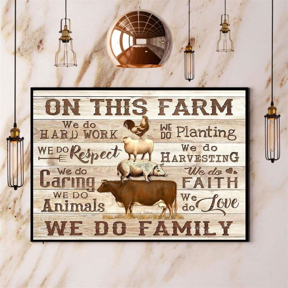 Farm On This Farm We Do Family Canvas, Farm Canvas, Farm Gift, Farm Home Decor