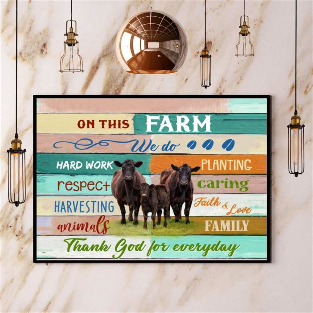 Farm On This Farm We Do Hard Work Thank God For Everyday Canvas, Farm Canvas, Farm Gift, Farm Home Decor