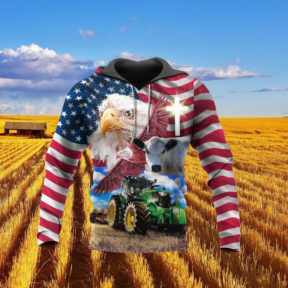 Farm Speckle Park Eagles Tractor Cross 3D Shirts, Farmer Hoodie, Farm Themed Shirts, Farm Tee Shirts