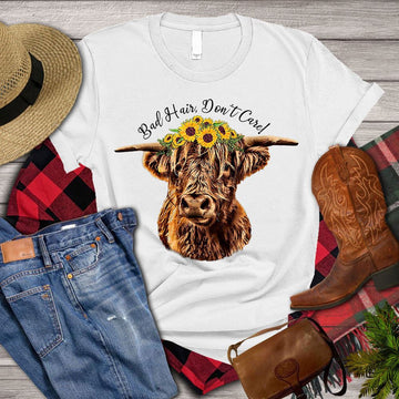 Farm T Shirt, Bad Hair Don't Care T Shirt, Farm Shirts, Funny Farm Shirts