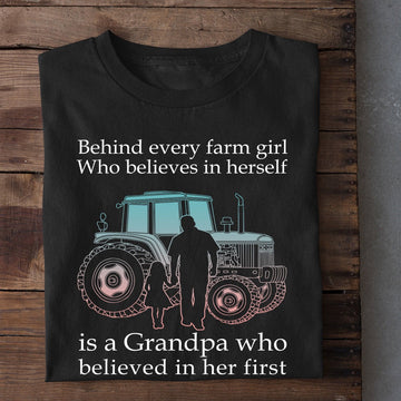 Farm T Shirt, Behind Every Farm Girl Who Believes In Herself T Shirt, Farm Shirts, Funny Farm Shirts
