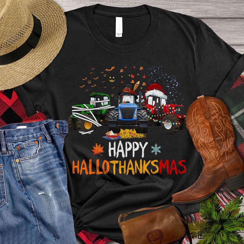 Farm T Shirt, Chirstmas Happy Hallothanksmas T Shirt, Farm Shirts, Funny Farm Shirts