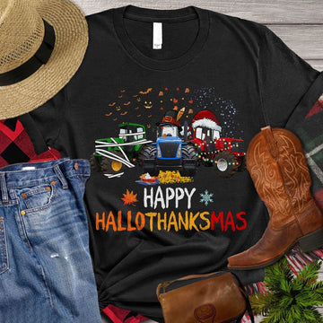 Farm T Shirt, Chirstmas Happy Hallothanksmas T Shirt, Farm Shirts, Funny Farm Shirts