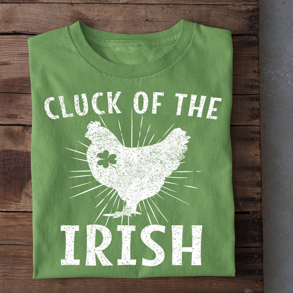 Farm T Shirt, Cluck Of The Irish Gift For Chicken Lovers T Shirt, Farm Shirts, Funny Farm Shirts