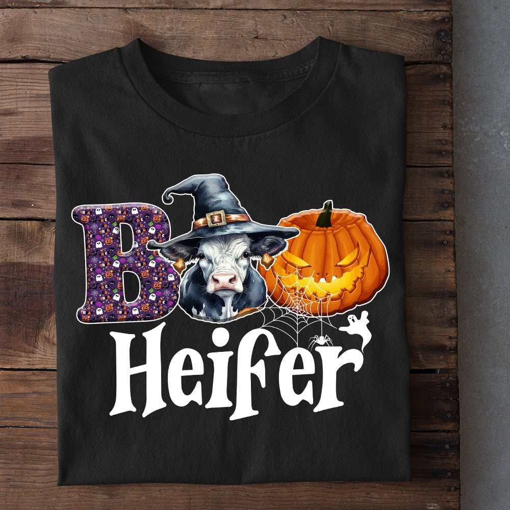 Farm T Shirt, Cool Halloween Boo Heifer T Shirt, Farm Shirts, Funny Farm Shirts
