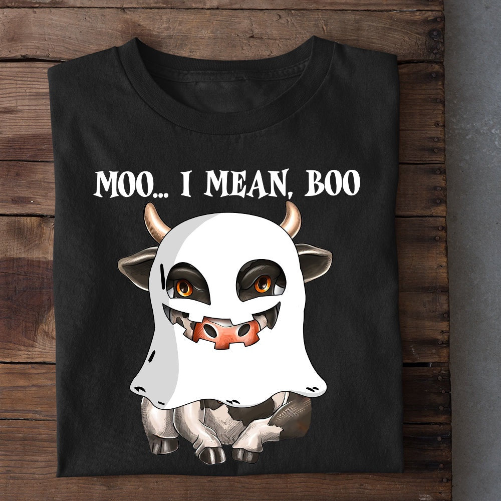 Farm T Shirt, Cool Halloween Moo I Mean Boo T Shirt, Farm Shirts, Funny Farm Shirts