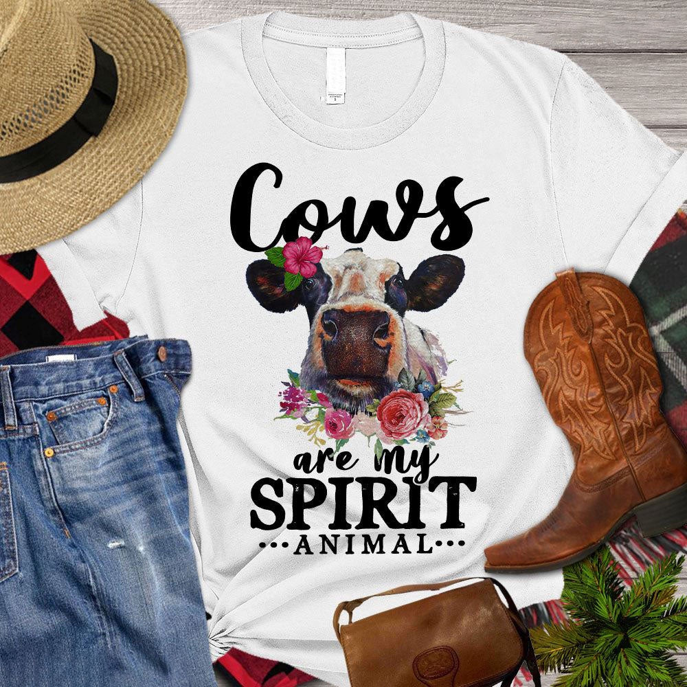 Farm T Shirt, Cows Are My Spirit Animal T Shirt, Farm Shirts, Funny Farm Shirts