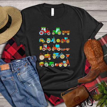 Farm T Shirt, Cute Farm Life With Many Tractors T Shirt, Farm Shirts, Funny Farm Shirts