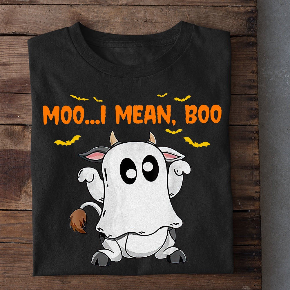 Farm T Shirt, Cute Halloween Moo I Mean Boo T Shirt, Farm Shirts, Funny Farm Shirts