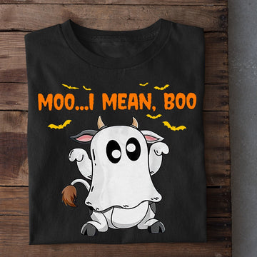 Farm T Shirt, Cute Halloween Moo I Mean Boo T Shirt, Farm Shirts, Funny Farm Shirts