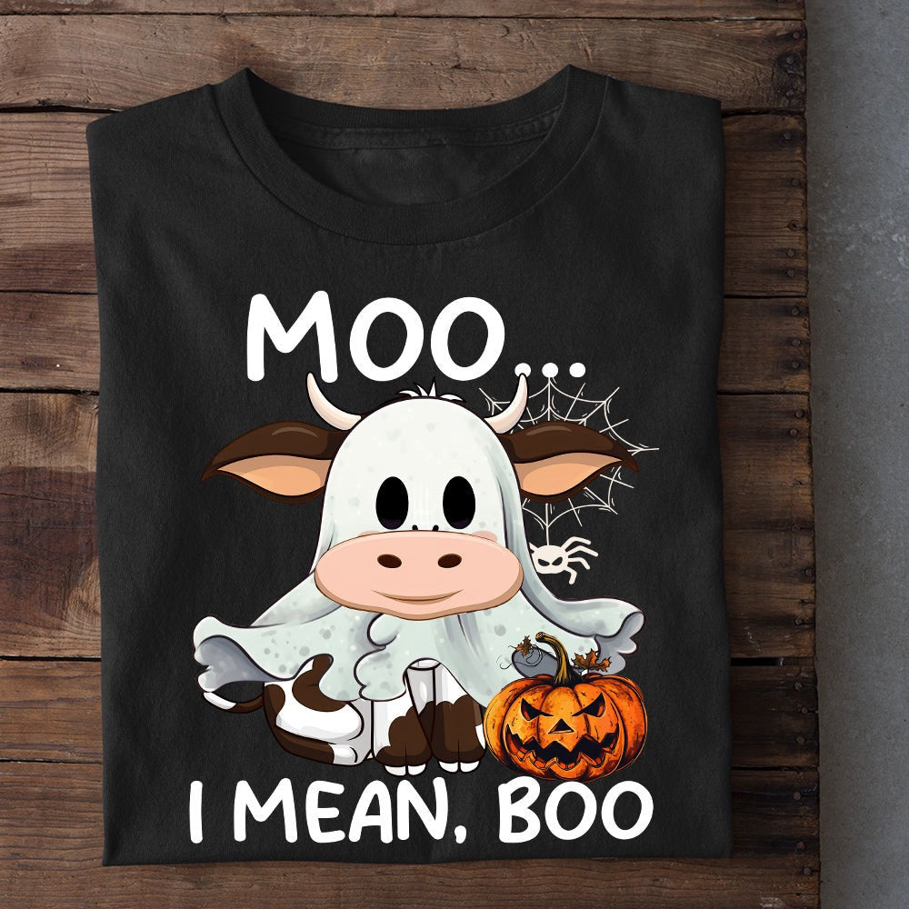 Farm T Shirt, Cute Halloween Moo I Mean Boo T Shirt, Farm Shirts, Funny Farm Shirts
