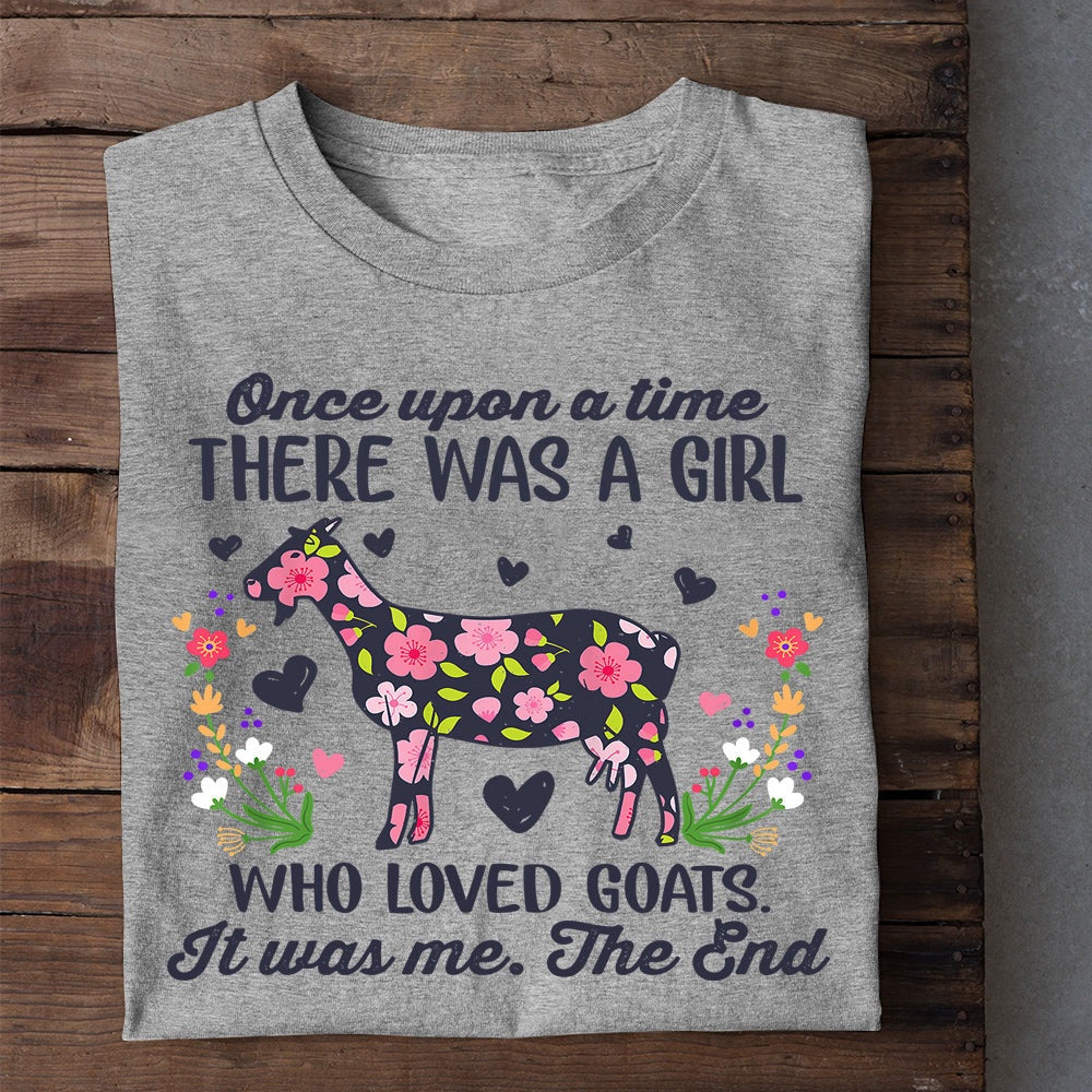 Farm T Shirt, Cute There Was A Girl Who Loved Goats T Shirt, Farm Shirts, Funny Farm Shirts