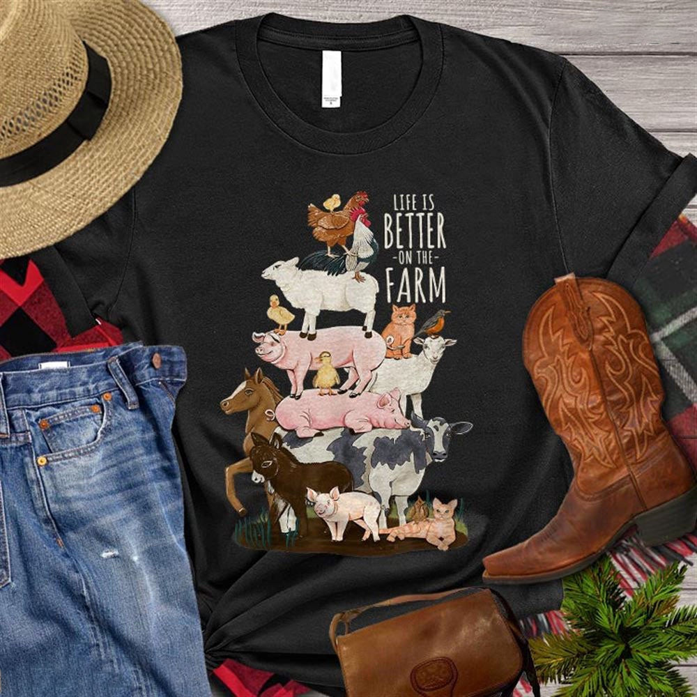 Farm T Shirt, Farm Animals T-shirt, Life Is Better On The Farm T Shirt, Farm Shirts, Funny Farm Shirts
