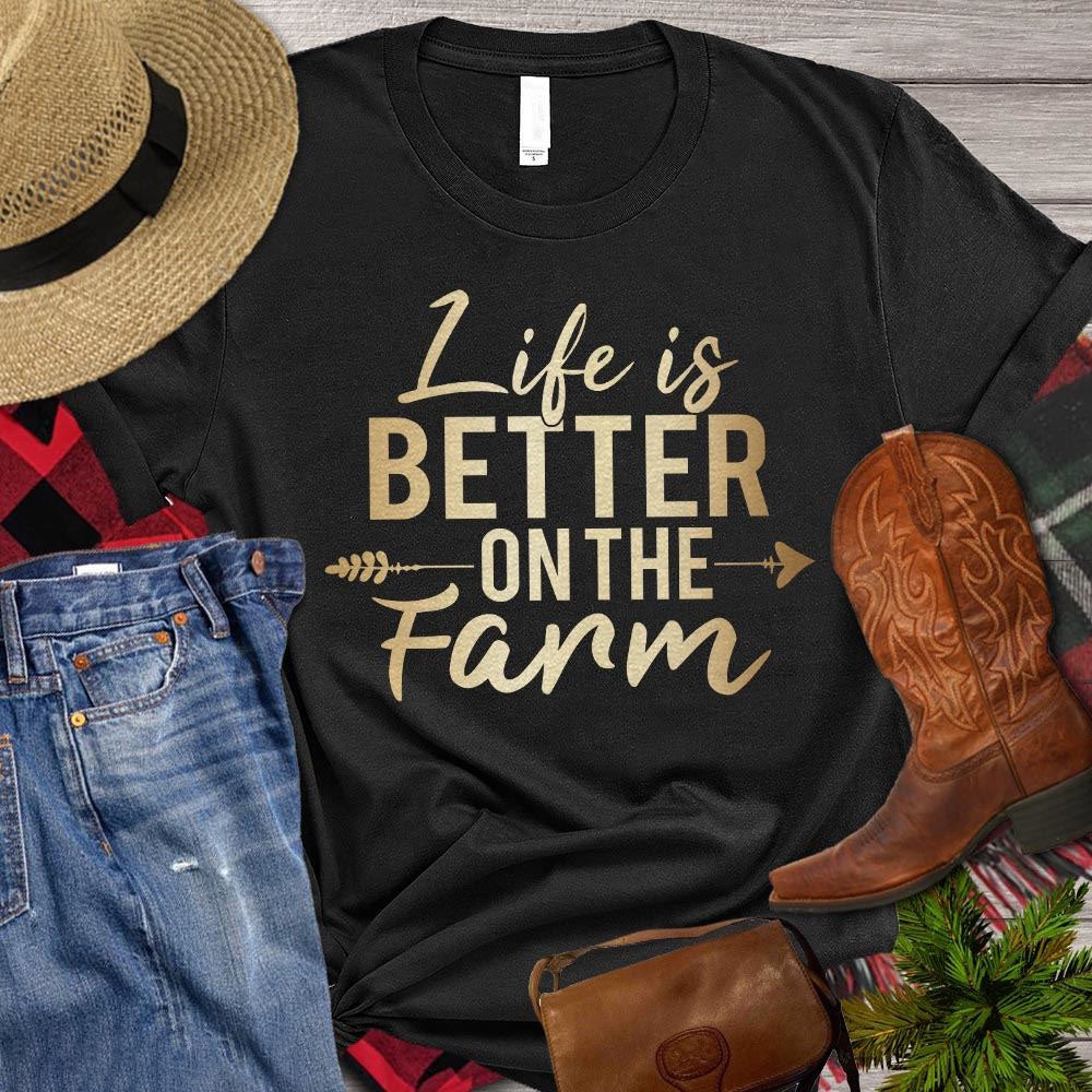 Farm T Shirt, Farm T-shirt, Life Is Better On The Farm T Shirt, Farm Shirts, Funny Farm Shirts