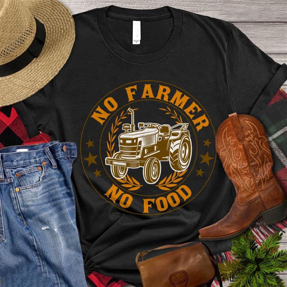 Farm T Shirt, Farm T-shirt, No Farmer No Food T Shirt, Farm Shirts, Funny Farm Shirts