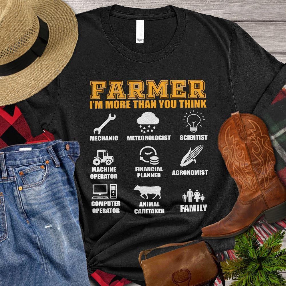 Farm T Shirt, Farmer I'm More Than You Think T Shirt, Farm Shirts, Funny Farm Shirts