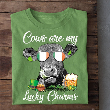 Farm T Shirt, Funny Cows Are My Lucky Charms Gift For Cow Lovers T Shirt, Farm Shirts, Funny Farm Shirts