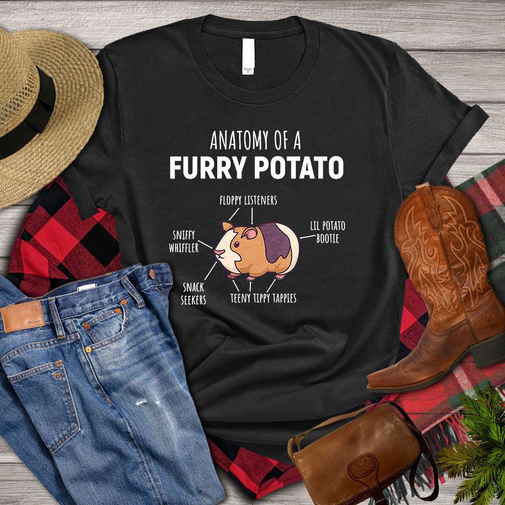Farm T Shirt, Funny GuineaAnatomy Furry Potato Guineapig T Shirts, Farm Shirts, Funny Farm Shirts