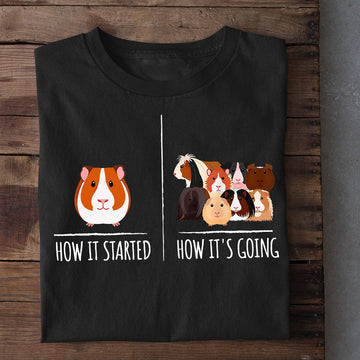Farm T Shirt, Funny GuineaHow It Started How It'S Going T Shirt, Farm Shirts, Funny Farm Shirts
