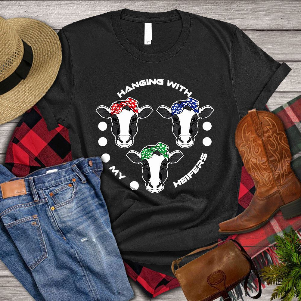 Farm T Shirt, Funny Hanging With My Heifers T Shirt, Farm Shirts, Funny Farm Shirts