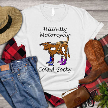Farm T Shirt, Funny Hillbilly Motorcycle Cow A Socky T Shirt, Farm Shirts, Funny Farm Shirts