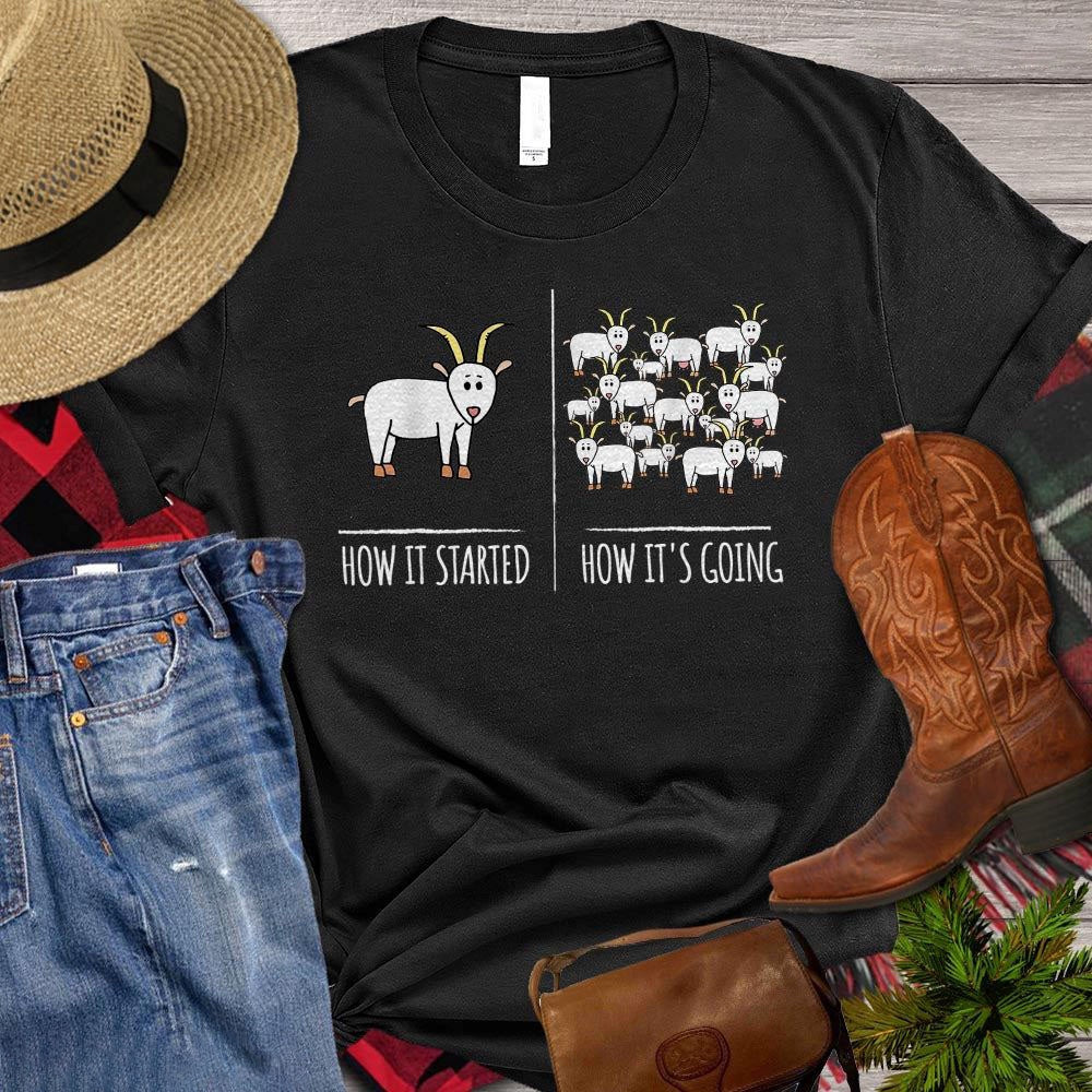 Farm T Shirt, Funny How It Started How It's Going T Shirt, Farm Shirts, Funny Farm Shirts