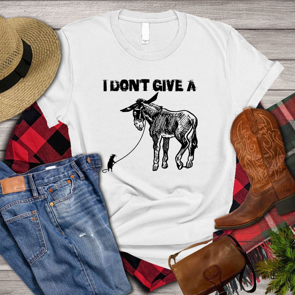 Farm T Shirt, Funny I Don_t Give A Mouse Donkey T Shirt, Farm Shirts, Funny Farm Shirts