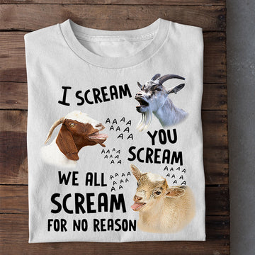 Farm T Shirt, Funny I Scream You Scream We All Scream For No Reason T Shirt, Farm Shirts, Funny Farm Shirts