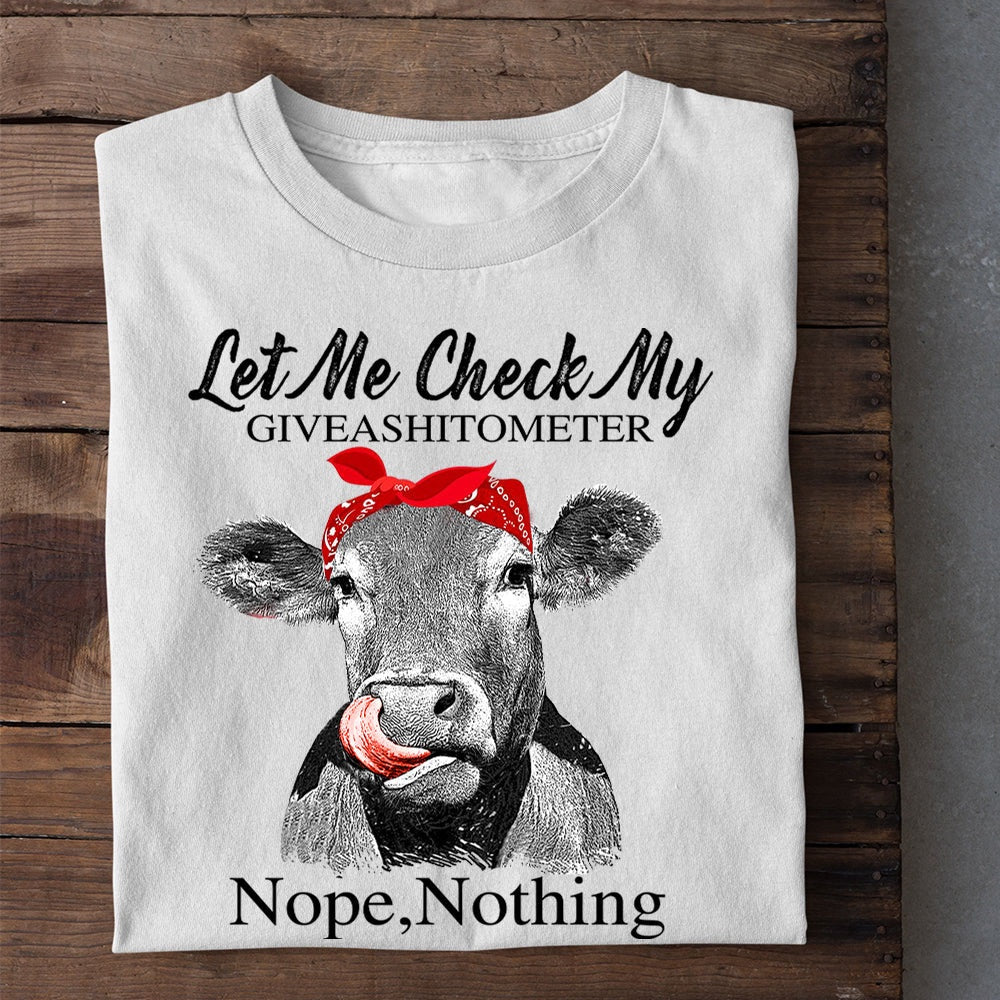 Farm T Shirt, Funny Let Me Check My Giveashitometer Nope Nothing T Shirt, Farm Shirts, Funny Farm Shirts