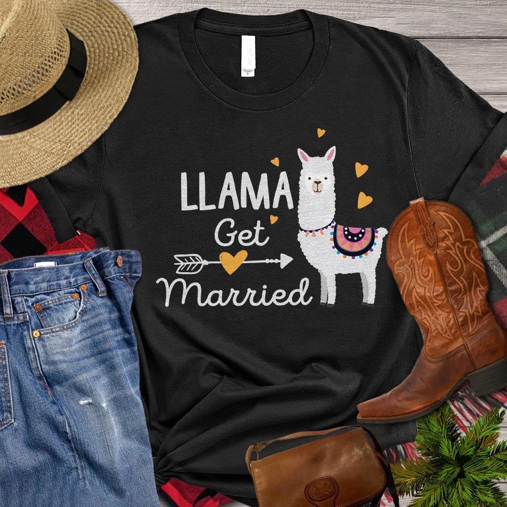 Farm T Shirt, Funny Llama Get Married T Shirt, Farm Shirts, Funny Farm Shirts