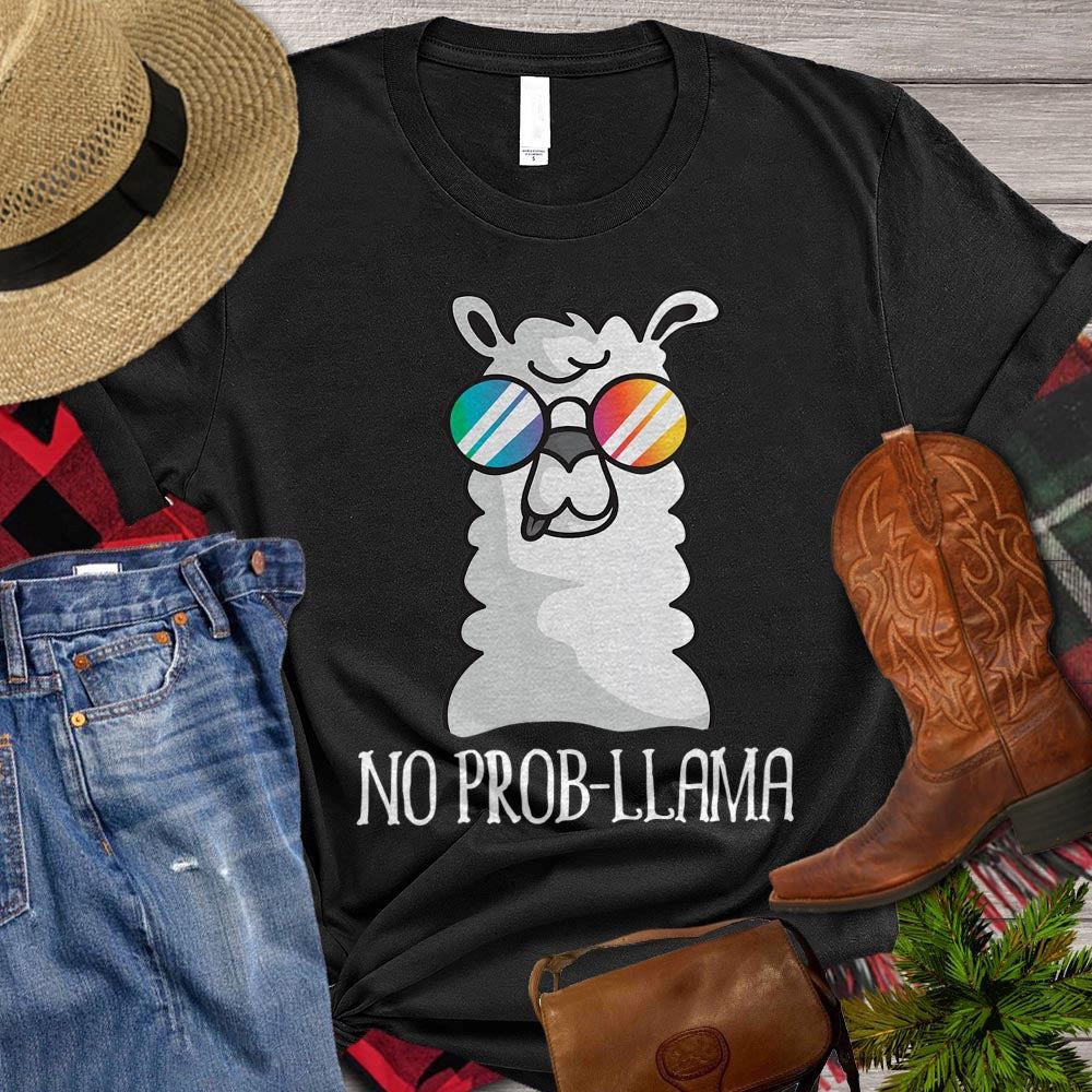 Farm T Shirt, Funny No Probllama T Shirt, Farm Shirts, Funny Farm Shirts