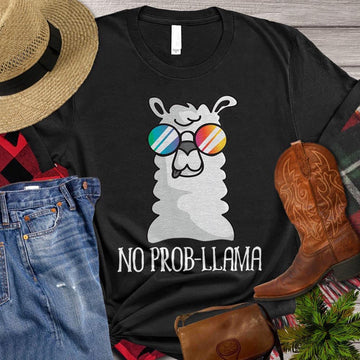 Farm T Shirt, Funny No Probllama T Shirt, Farm Shirts, Funny Farm Shirts