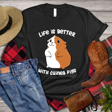 Farm T Shirt, GuineaLife Is Better With Guineapigs T Shirt, Farm Shirts, Funny Farm Shirts