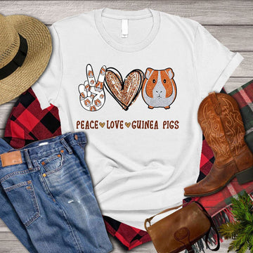 Farm T Shirt, GuineaPeace Love Guineapigs T Shirts, Farm Shirts, Funny Farm Shirts